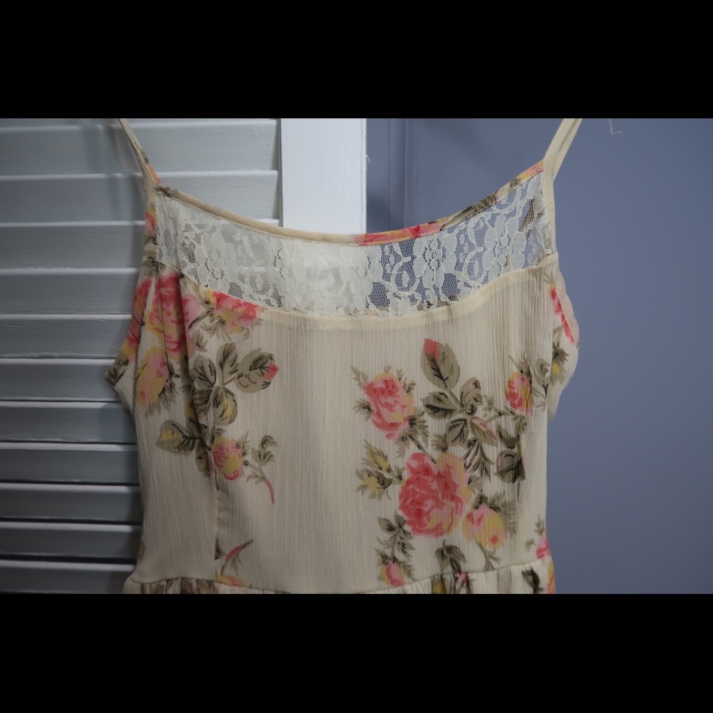 Lace Floral Midi Dress